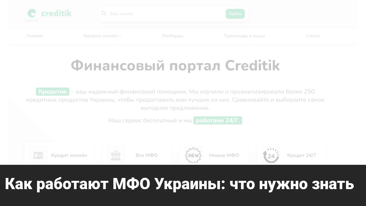 Как работают МФО Украины: что нужно знать